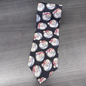 Wembley Christmas Santa Tie 100% Silk‎